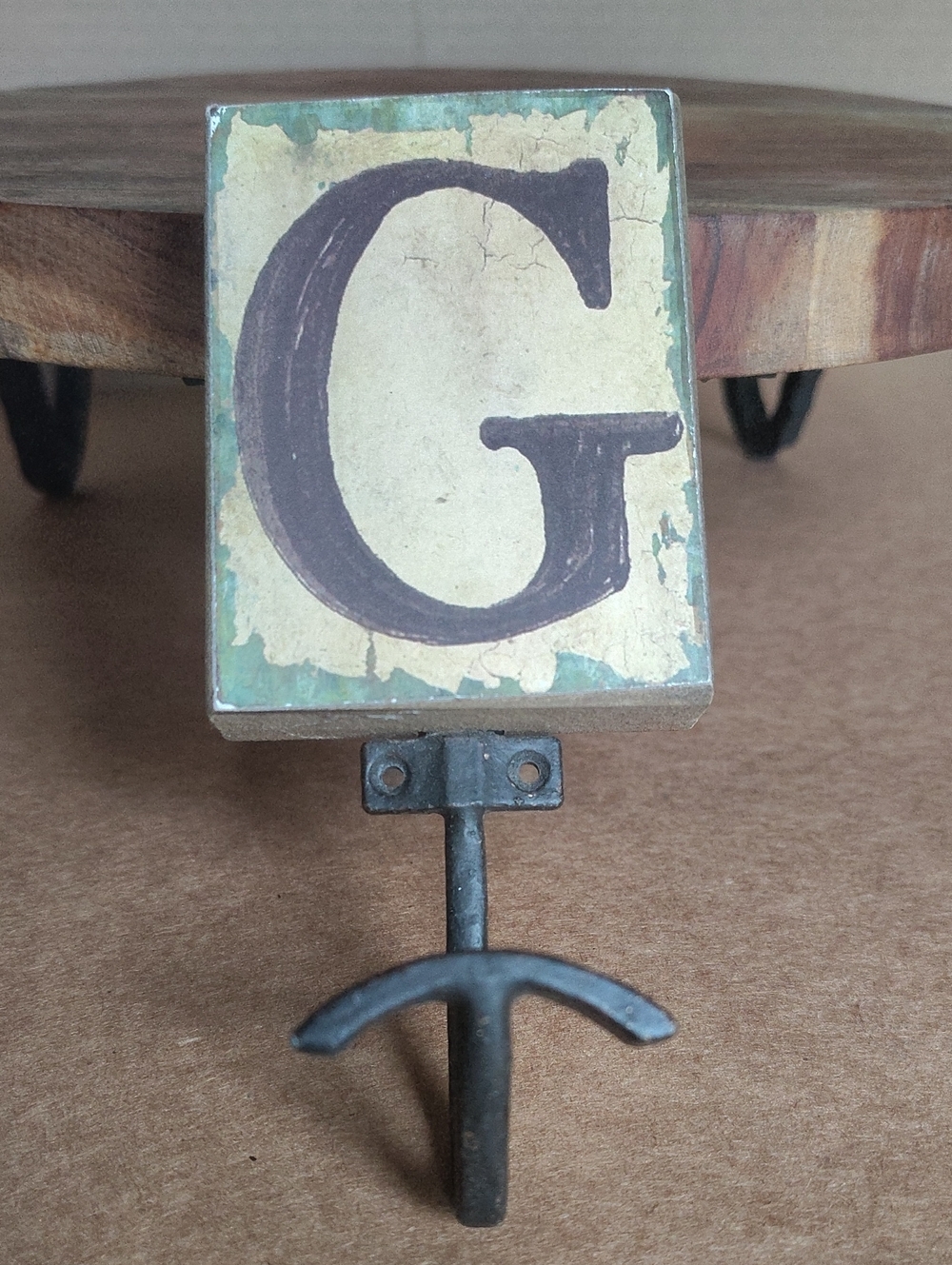 Letter G Wall Hook Rustic Farmhouse Wall Decor Hobby Lobby Metal Hook Distressed